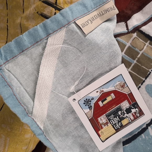 Farm Kitchen Dish Towel Trivet Set Farm Life Cows Milk Ice Cream Happy - Picture 3 of 5